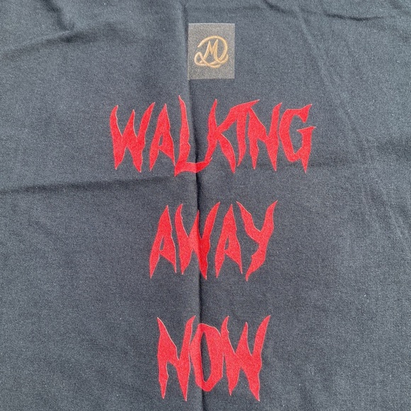 Gildan x DM Leave Me Alone Sarcastic Black T Shirt Size L - Picture 5 of 6